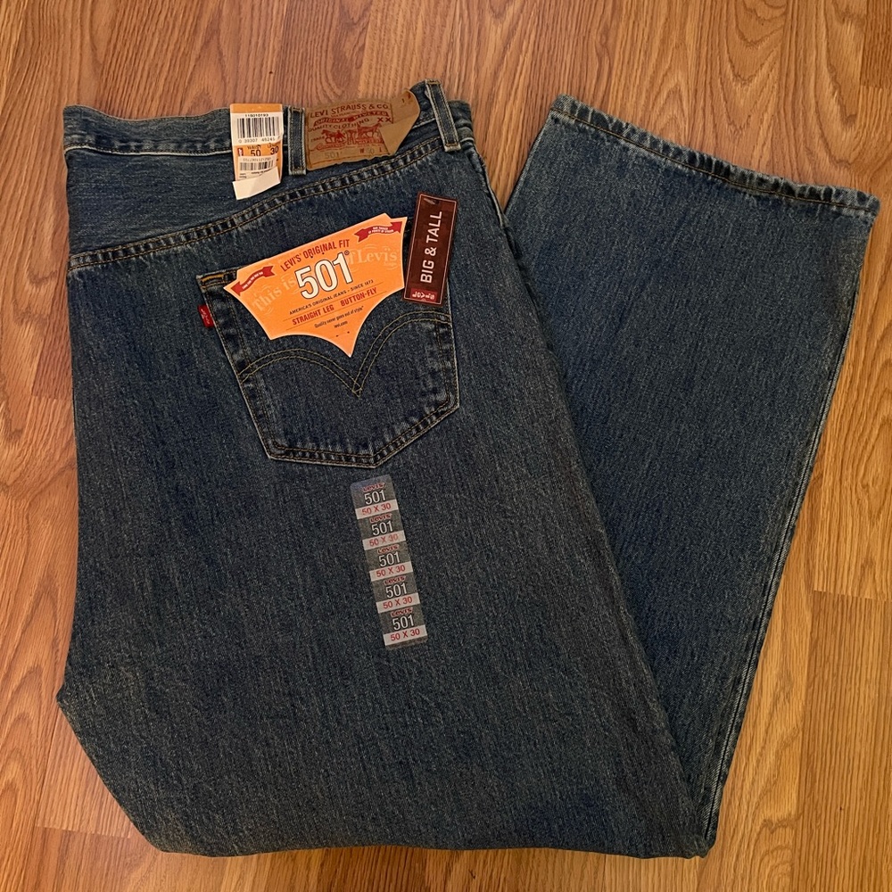 Men’s Levi’s 501 Jeans Size 50X30 NWT